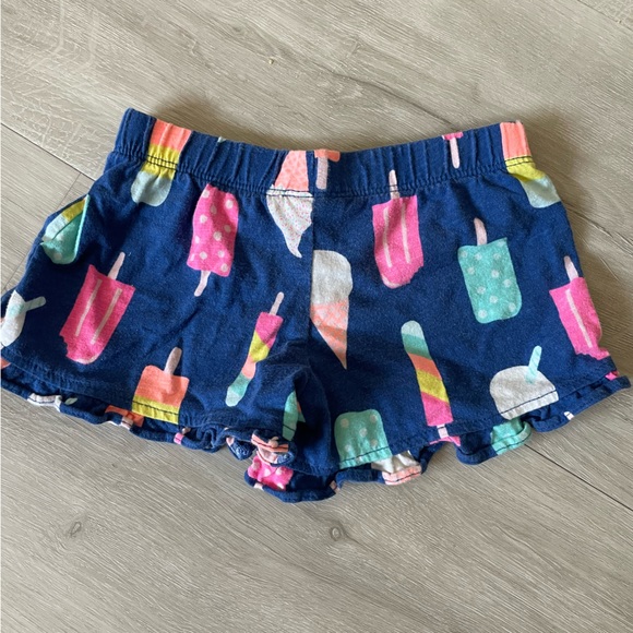 CARTERS Shorts Ice Cream Ruffle Blue Summer Toddler Girl Size 2T - Picture 2 of 4